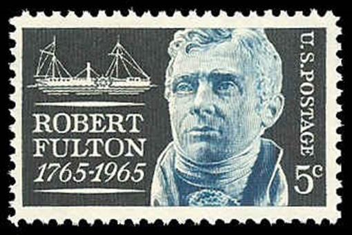 US #1270 5c Robert Fulton, 1965, MNH, (PCB-1)