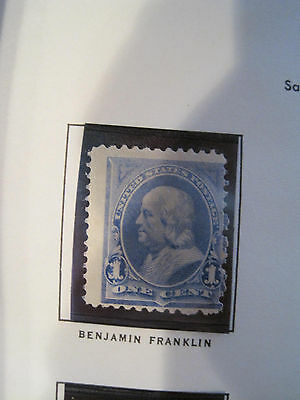 1894 Benjamin Franklin Stamp Unwatermarked Unused Ultramarine 1 Cent #1867