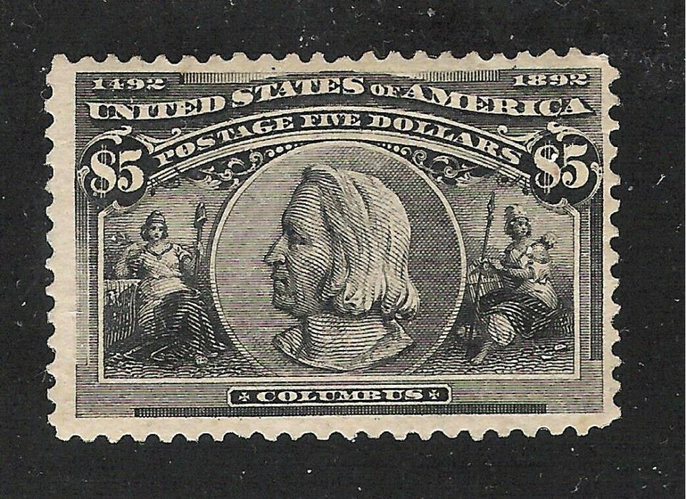U.S. Scott 245 Columbian Exposition MNH $5.00 Black.