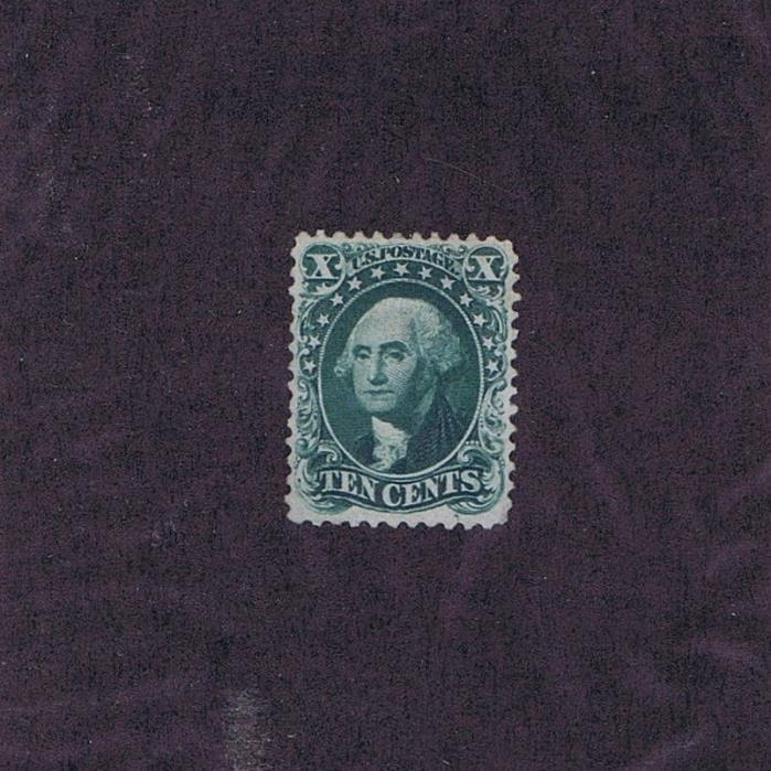 SC# 43 UNUSED NO GUM 10c WASHINGTON, 1875, EXTRA FINE,  PF CERT HIGH CAT VAL