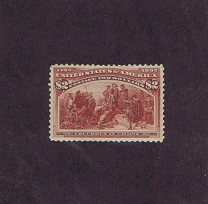 SC# 242 ORIGINAL GUM PH $2 COLUMBUS IN CHAINS, 1893, 2018 PF CERT GRADED XF 90
