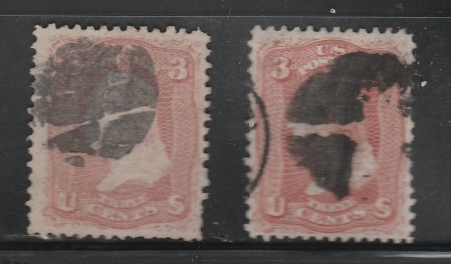 SCOTT #88, 94 USED GRILLED , CORK CANCELS