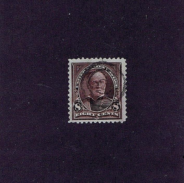 SC# 272a USED 8 CENT, 1895 PARTIAL USIR WATERMARK HIGH CAT VALUE 2018 PF CERT