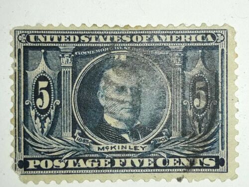 Travelstamps: 1904 US Stamps Scott #326, McKinley,  used,  hinged, ng, 5 cents