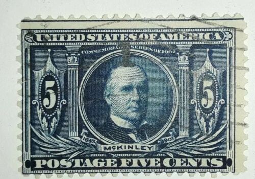 Travelstamps: 1904 US Stamps Scott #326, McKinley, used, ng, 5 cents
