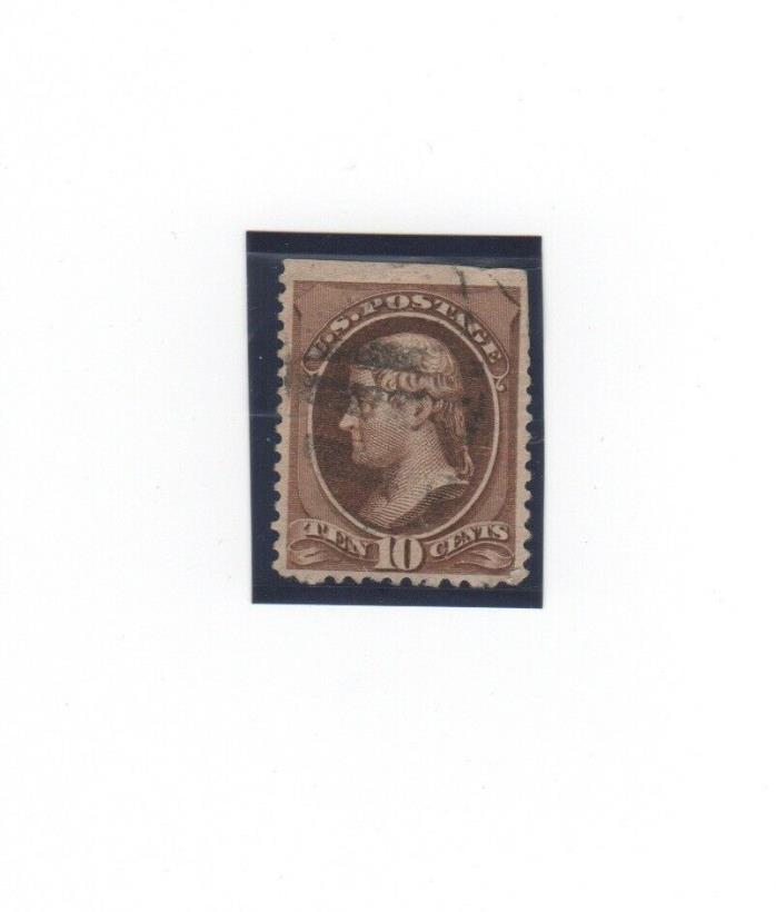 US Stamp 1800s Thomas Jefferson Ten 10 Cents Special Printing Imperforate Top