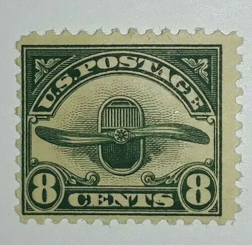 Travelstamps:1923 US Stamps Scott # C4 Airplane Propeller 8 cents mint og hinged