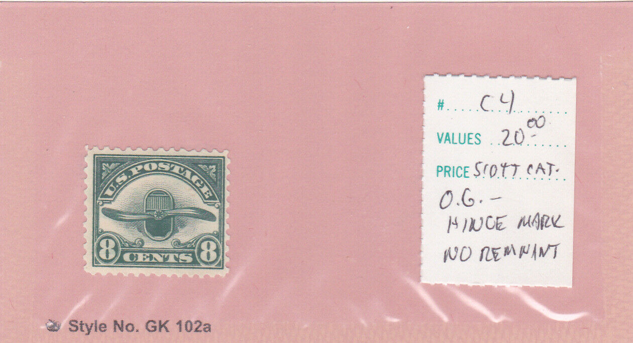 US # C4 - MINT STAMP - MAX COMBINED SHIPPING COST IS 1.00