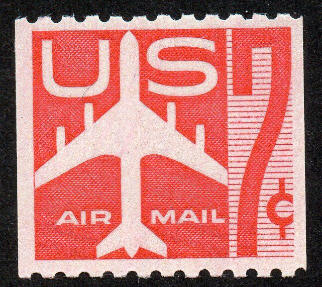 C61 7c red Jet Air Mail coil MNH