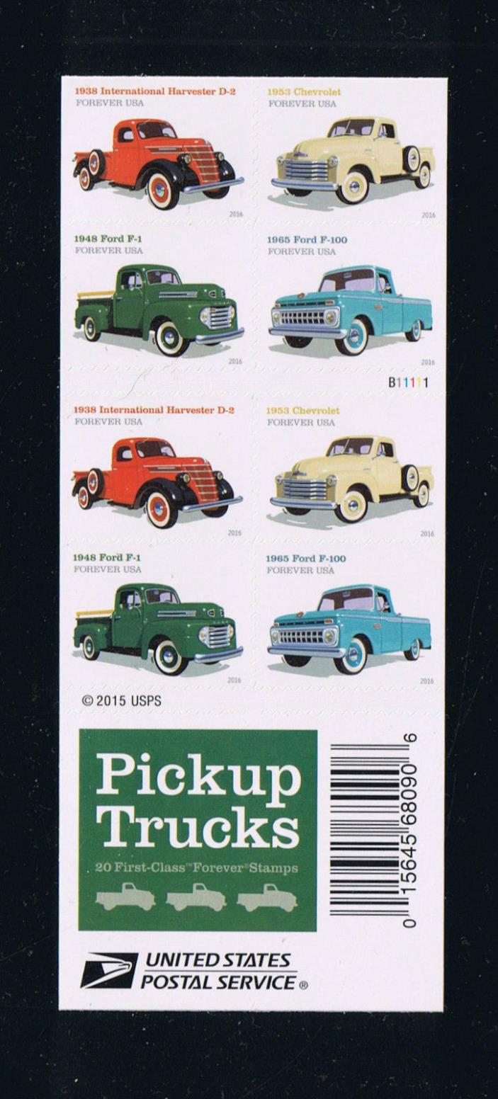 US Scott #5104b - Forever Pickup Trucks Booklet Mint 2016