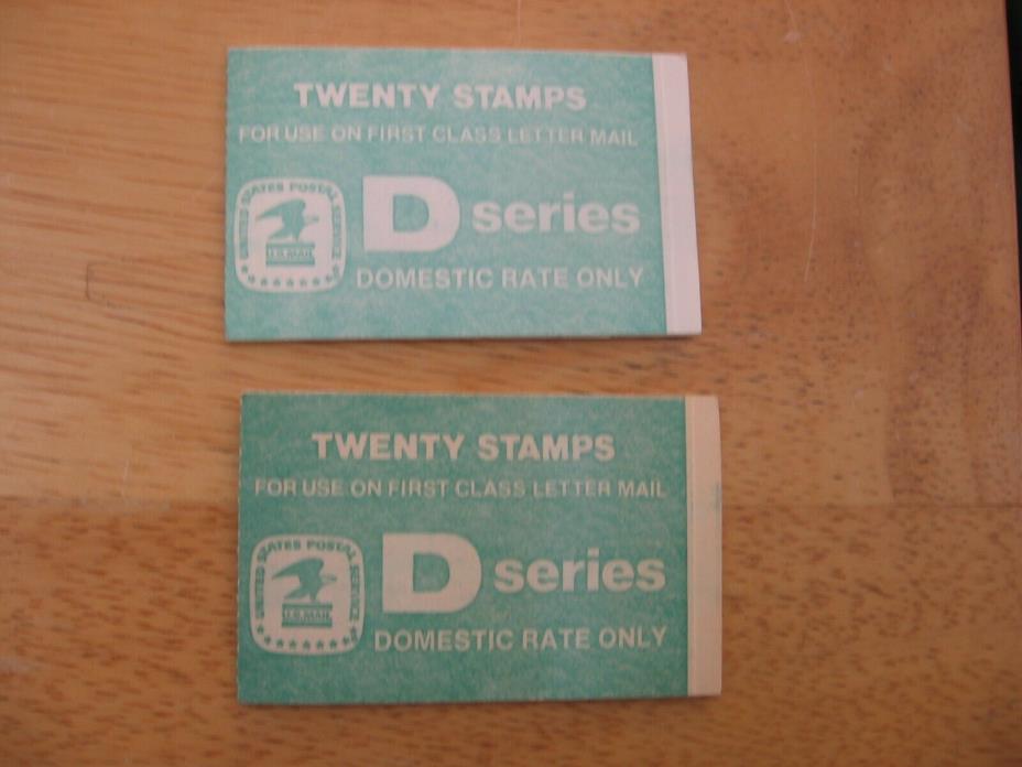 2 US Stamp Booklets D Series