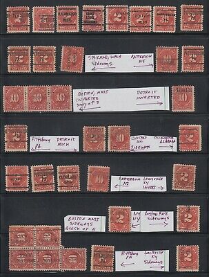 Pre-Cancelled Postage Due Full Stock Sheet  [Lot 896]