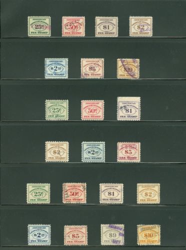 EDW1949SELL : USA 1906-52 Scott #RK1-40 Complete. VF, Rare collection. Cat $4771