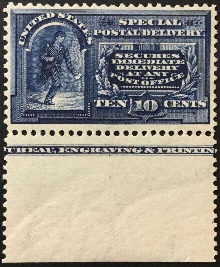 #E5 OG NH, Choice 10c (1895) Special Delivery w/Bureau Tab PF Cert. SSV 85 $750