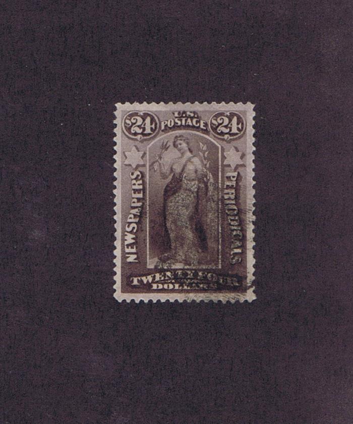 SC# PR76 USED $24 NEWSPAPER PERIODICAL STAMP, 1879, XF 2017 PSAG CERT