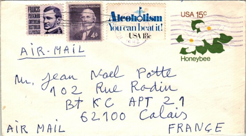 CSS - 1982 15c Honeybee, Used to France - F17