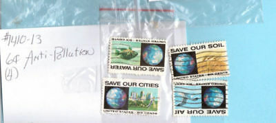 Fall Sale -- 1410-13 – 1970 6c Anti-Pollution 4 stamps