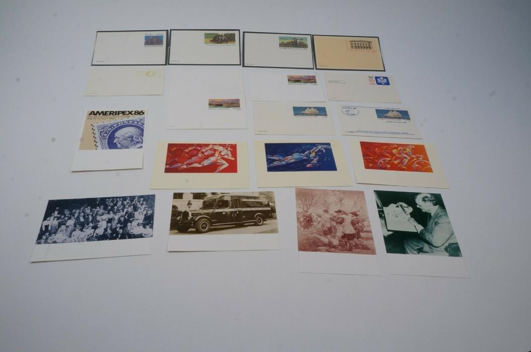 Lot 68 US Postcards 1970s 1980s on Album Pages & Loose + 1956 Fipex 1964 Custom