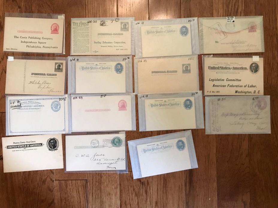 15 mostly 19th century mint or preprinted postal card lot [Y1932]