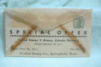 1c Green Lincoln Unshaded Postal Card