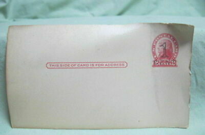1c Red Jefferson Postal Card Overprinted 1 Cent