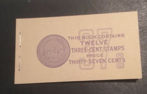 US  Booklet Stamp Collection: Scott BK102 BC9A Violet/Buff 37c Mint NH/OG $22.50