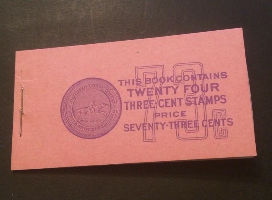US  Booklet Stamp Collection: Scott BK103  BC9A Violet/Pink 37c Mint  NH/OG $45