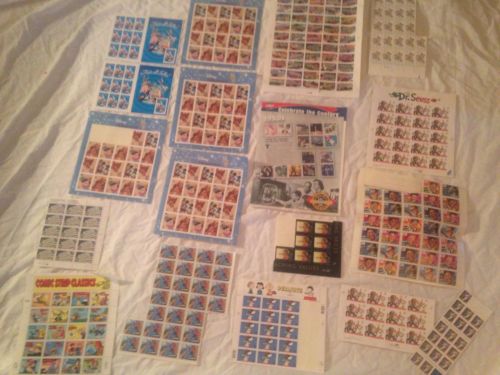 USPS Mixed Sticker Stamp Sheet Lot 37 32 Cent Retail RV = $116.34 cheap postage