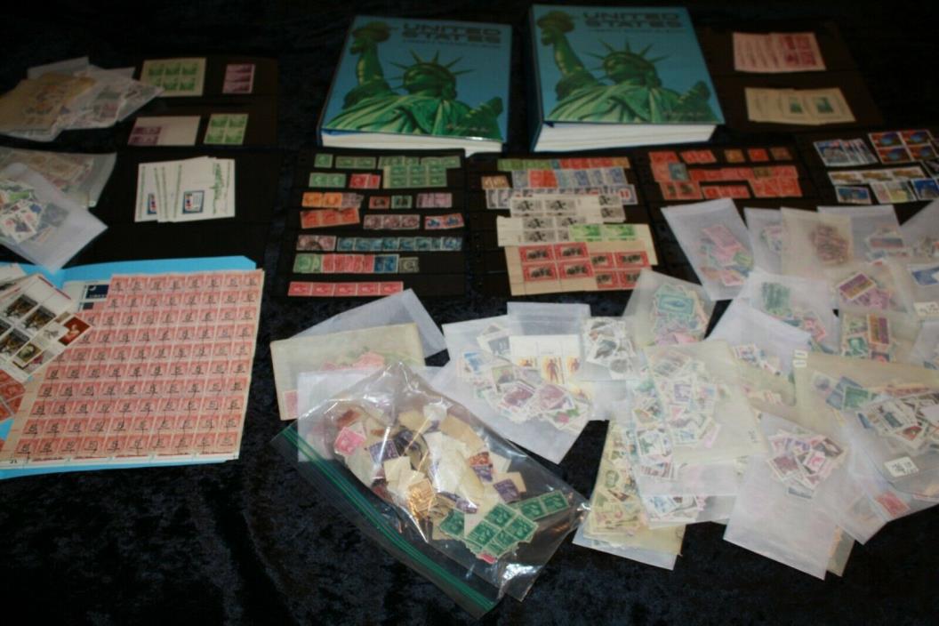 2 Liberty Harris Albums With 1000s of Stamps + High Denomination Hi CV