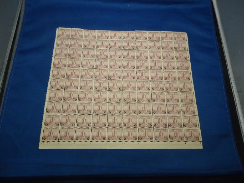 Vtg US Stamp sheet 1933 century of progress 100 count Scott 729