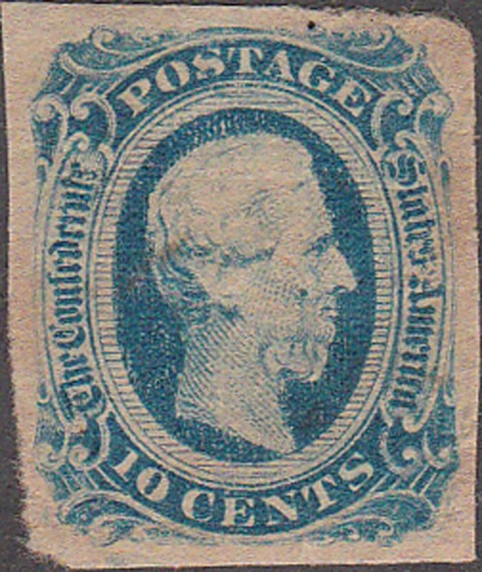 Confederate CSA #12 Ten Cent Stamp