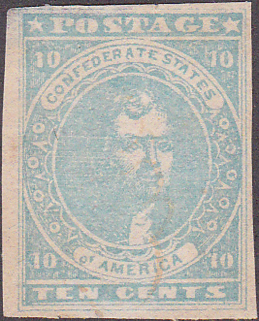 Confederate CSA #2 Ten Cent Stamp