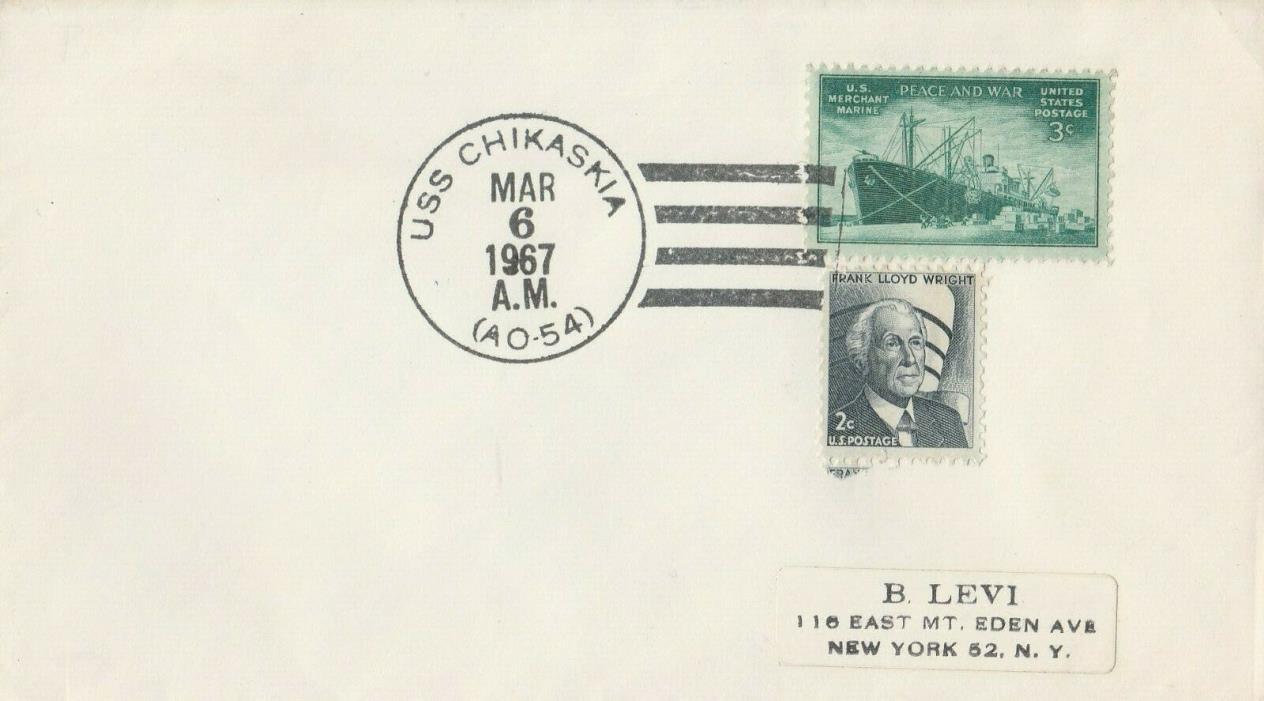 The USS Chikaskia March 6 1967 Event Cover A555