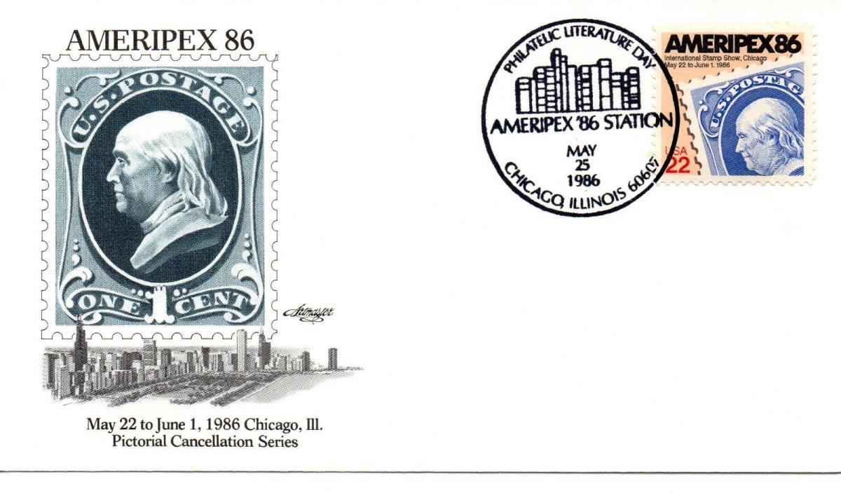 US Event, Ameripex 86, Philatelic Literature Day, Artmaster (6450)aa