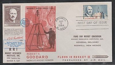1964 US rocket mail RRI Goddard FDC Roswell #2 EZ 59C2