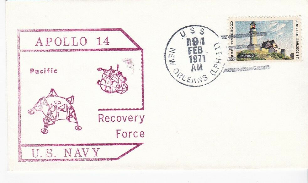 APOLLO 14 RECOVERY FORCE US NAVY USS NEW ORLEANS LPH-11 FEB 9 1971 PACIFIC