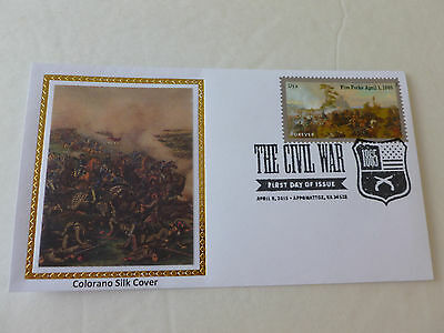 Civil War Fdc Five Forks Battle Stamp Sc#4980 Colorano Silk 2015 (Cachet #3)