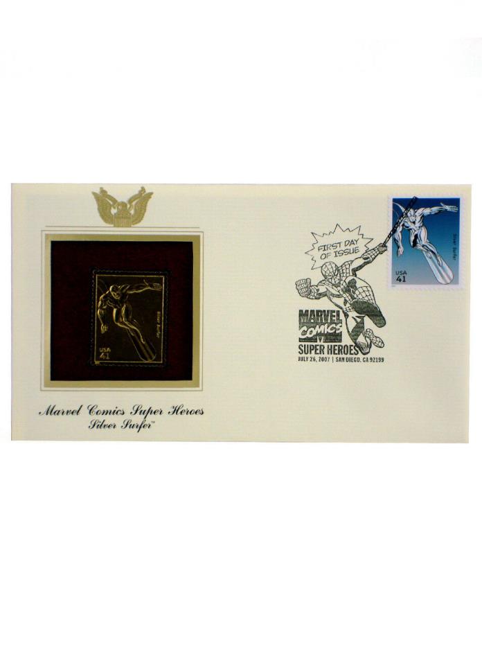 Silver Surfer Gold Edition USPS Stamp First Day Issue Marvel Comics 2007 Kirby