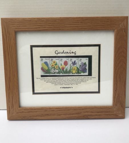 Artwork USPS Stamp Gardening Flowers 5 Stamps Issued May 15 1993