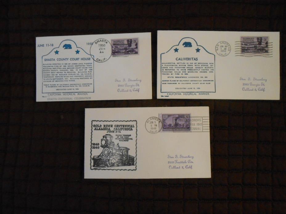 1949-50 CA ALEMEDA GOLD RUSH CENTENNIAL-HISTORIC SHASTA COURT HOUSE, CALVERITAS