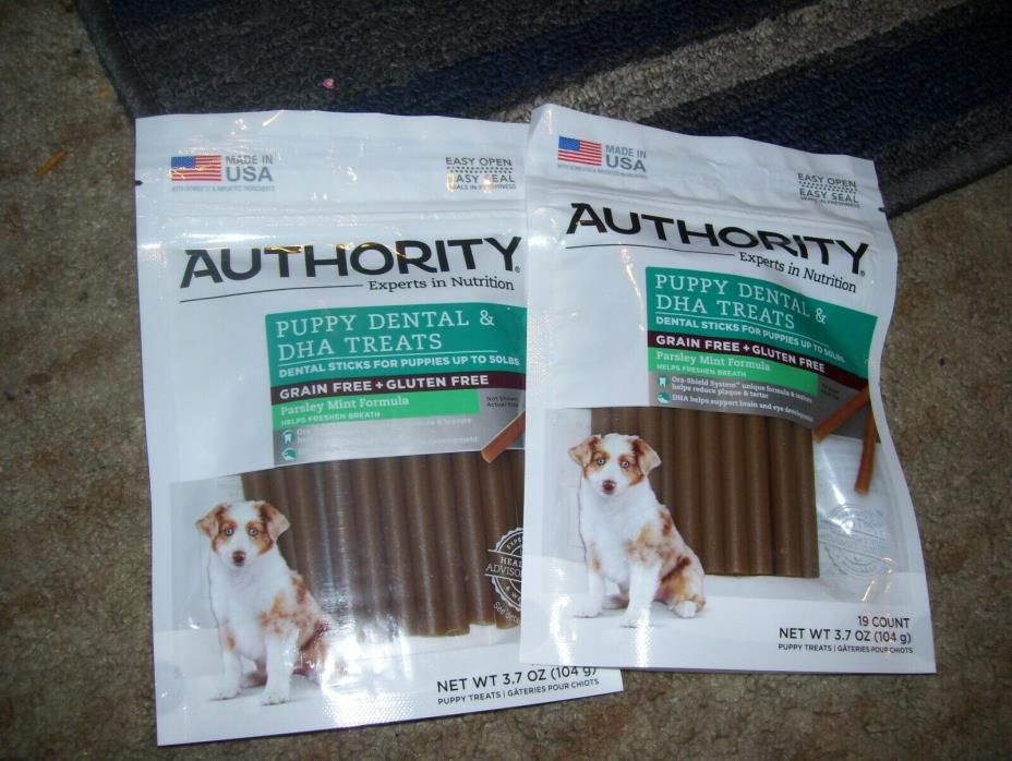 Lot of 2 Authority puppy DHA dental sticks