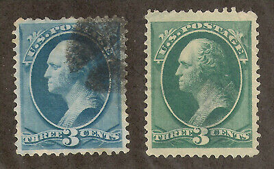 US #194  (1880) 3c XF+ - Used {SPECIAL PRINTING} -Blue Green - Rare!