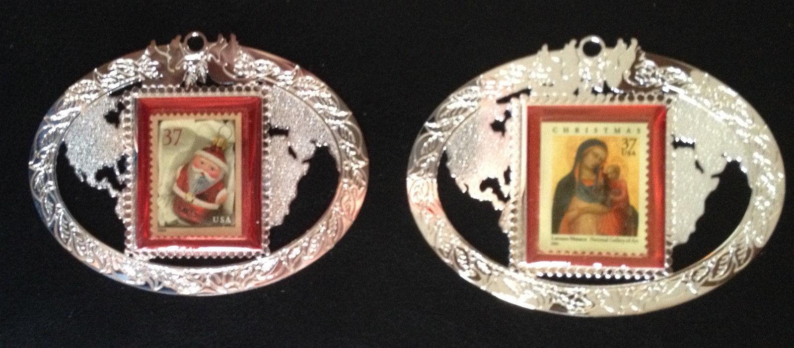 Silver Plated Stamp Ornament Collection