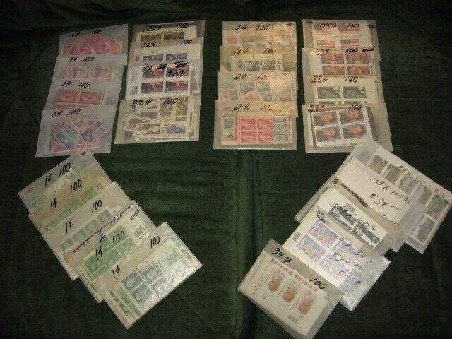 DISCOUNT POSTAGE, 1300 COMBO POSTCARD RATE, 2 STAMP COMBOS, FACE VALUE $455.00