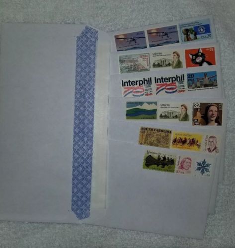 300 PRE STAMPED.55 cent VINTAGE POSTAGE #10 PRIVACY TINT ENVELOPES NO LICK