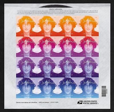 John Lennon - Music Icon - (forever) 2018 Issue - MNH Sheet of 16