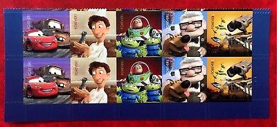 2011 US stamps #4553-4557 Forever Characters From Disney-PIXAR Plate Block 10