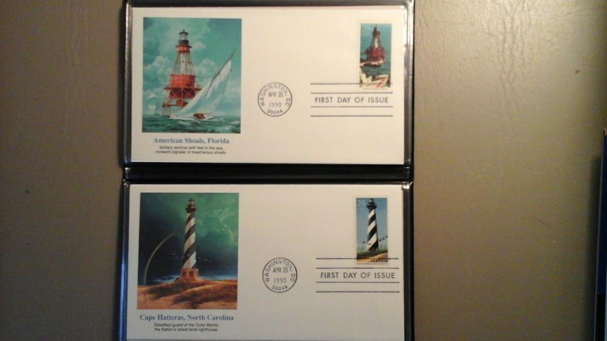 1990 The Lighthouse Preservation Society COMMEMORATIVE COLLECTION 1ST DAY ISSUE