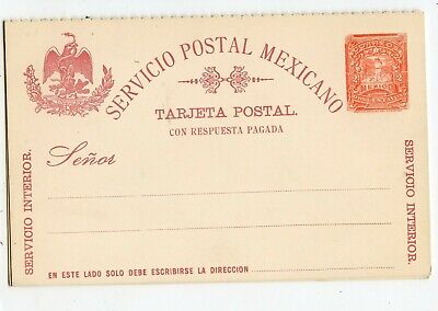 MEXICO REPLY CARD 2c+2c, PC98/101, SUPER CLEAN                          (CE476)