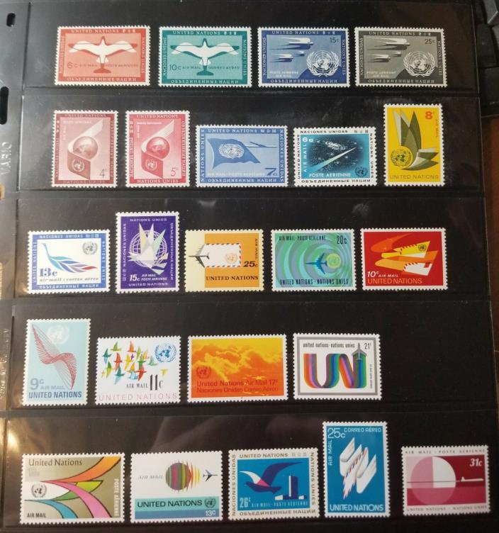 United Nations Airmail Stamp Set C1-C23 MNH